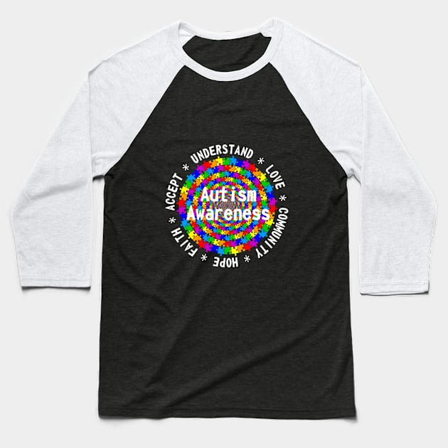 Autism Awareness Baseball T-Shirt by Unelmoija